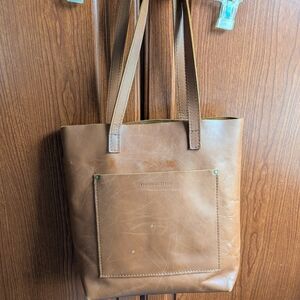 Portland Leather Tan Tote
